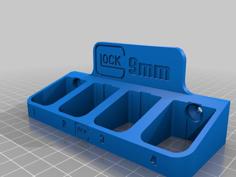 Glock Mag Wall Rack 3D Printer Model