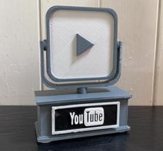 Mini YouTube Spinny Award Playbutton 3D Printer Model