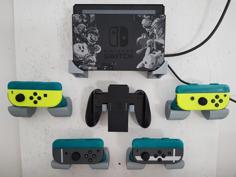 Nintendo Switch Joycon Grip Wallmount 3D Printer Model