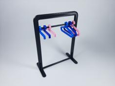 Miniature Rack & Hangers For Earrings 3D Printer Model