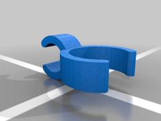 7/8″ To 1/2″ Hose Clip. Clips Are 90° From Each Other. 3D Printer Model