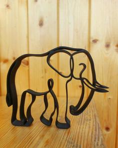 Minimalist Elephant Figure / Slon Figurka 3D Printer Model