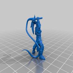 Dark Eldar Drow Male With Whip 3D Printer Model