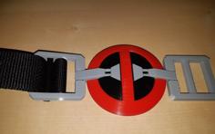 Deadpool Belt Buckle Seperate Coloured Parts 3D Printer Model