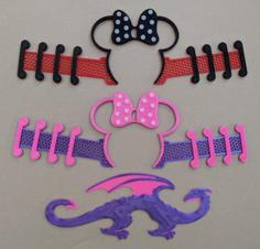 Minnie Mouse, Dragon And Flowers Ear Savers 3D Printer Model