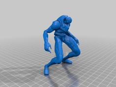 Slender Mecha Posed 3D Printer Model