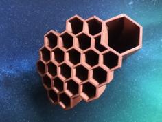 Honeycomb Writing Utensil Organizer #studentdesignchallenge 3D Printer Model