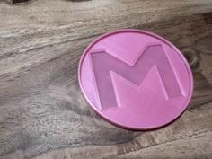 Coaster Für Children With The Letter “M” 3D Printer Model