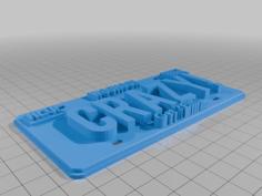 Crazy License Plate 3D Printer Model