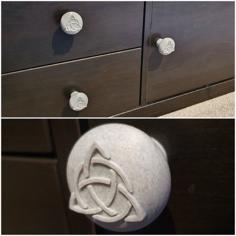 Triquetra Drawer Knob 3D Printer Model