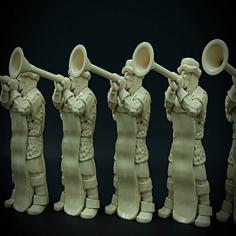 Townsfolke: Trumpeter (32mm Scale) 3D Printer Model