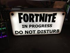 Fortnite Sign Light Box 3D Printer Model