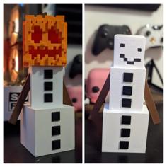 Minecraft Snow Golem 3D Printer Model