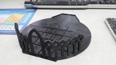 3-path Dice Tower Base With Openlock Dungeon Tile Texture 3D Printer Model