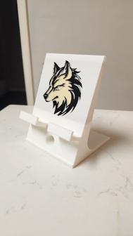 Wolf Phone Holder 3D Printer Model