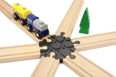 Wooden Train Track Intersection : 6 Ways (Brio / Ikea …) 3D Printer Model