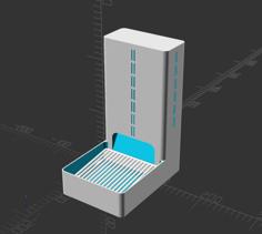 Cat Kibble Feed Tray With Silo Storage 3D Printer Model