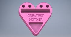 Mother’s Day Heart-Shaped Business Card/Phone Holder 3D Printer Model