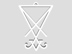 Sigil Of Lucifer Earrings 3D Printer Model