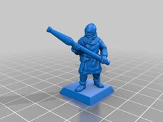 Late Medieval Militia Handgunner (supportless) 3D Printer Model