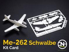 Me-262 Schwalbe Kit Card 3D Printer Model