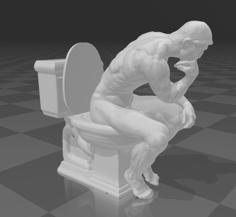 Thinker On The Toilet 3D Printer Model