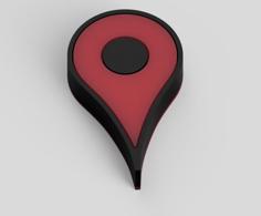 Google Maps Pin Fridge Magnet 3D Printer Model