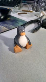 Tux The Linux Penguin, In Color 3D Printer Model