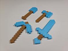 Mini Minecraft Tools 3D Printer Model