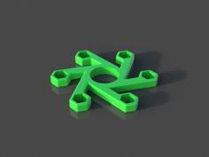 M6 Nut Fidget Spinner ( 6 Nuts ) 3D Printer Model