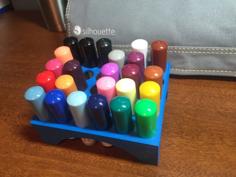 Silhouette Sketch Pen Holder (30 Pens) 3D Printer Model