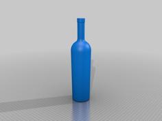 Tall Wine Bottle Decoration Replica (Hollow Inside) 3D Printer Model