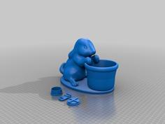 Easter Bunny Planter-Yahre Remix-Bank 3D Printer Model