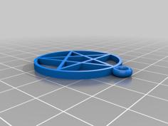 Pentagram Earring 3D Printer Model