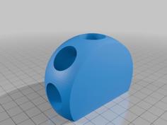 Customizable Crazy Forts Connector Ball With Half, Quarter, And Eighth Sphere Options 3D Printer Model