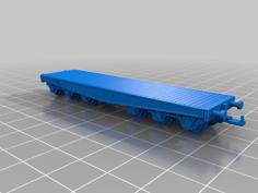 HO Scale SSYMS 80t Panzer Transport Wagon 3D Printer Model