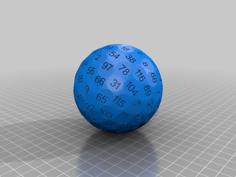 Generated 120 Faces Dice 3D Printer Model