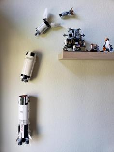 Lego Saturn V Wall Mount 3D Printer Model