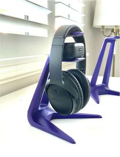 Headphone Stand With Shelf For Earbud Case 3D Printer Model