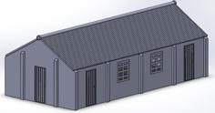 1/72 WW2 Airfield Hut 3D Printer Model