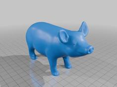 Pig, Hog, Boar, Sow, Porker, Swine, Piglet, Piggy 3D Printer Model