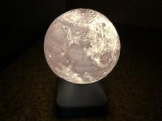 Moon Globe LED Lamp 3D Printer Model