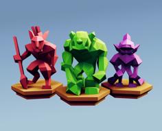 Low Poly Fantasy Tabletop – Horde Base Units 3D Printer Model