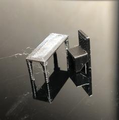 Chair And Table Model 3D Printer Model