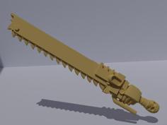 Chainsword Bit 3D Printer Model