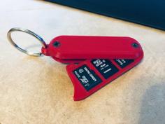 Micro SD Card Keychain Holder 3D Printer Model