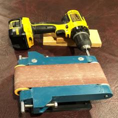 Belt Sander Using Drill With Foot Pedal – UPDATED 3D Printer Model