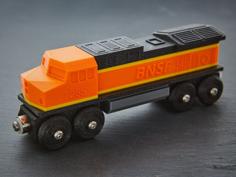 Toy Train BNSF Locomotive BRIO / IKEA Compatible 3D Printer Model