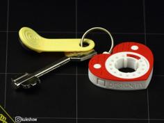 Сassette Keychain Heart 3D Printer Model