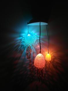 Voronoi Jellyfishes – Lighted Decoration 3D Printer Model